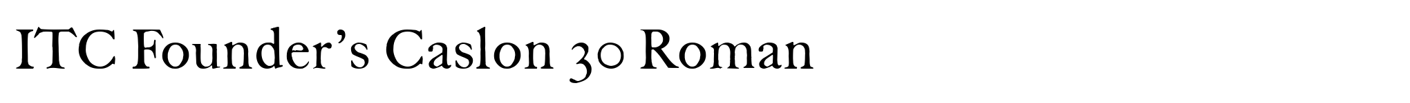 ITC Founder's Caslon 30 Roman image